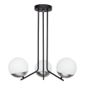 Jupiter 1723 - Chandelier on a pole SANTA 3xE14/40W/230V shiny chrome