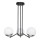 Jupiter 1723 - Chandelier on a pole SANTA 3xE14/40W/230V shiny chrome