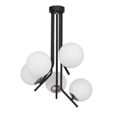 Jupiter 1737 - Chandelier on a pole TIM 5xE14/40W/230V shiny chrome
