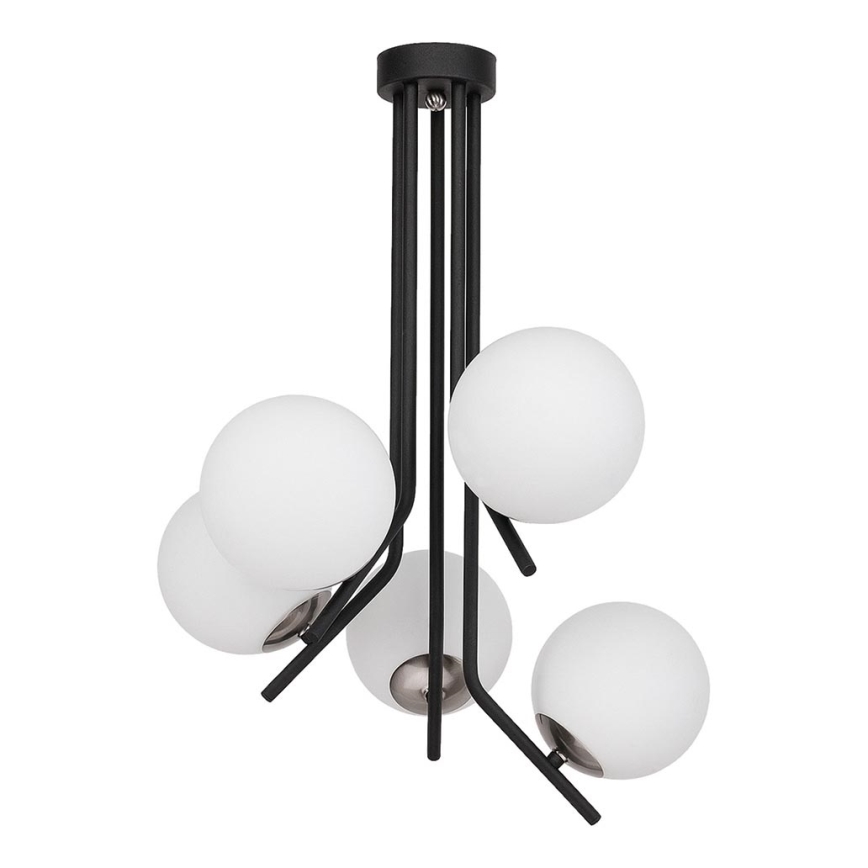 Jupiter 1737 - Chandelier on a pole TIM 5xE14/40W/230V shiny chrome