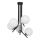 Jupiter 1737 - Chandelier on a pole TIM 5xE14/40W/230V shiny chrome