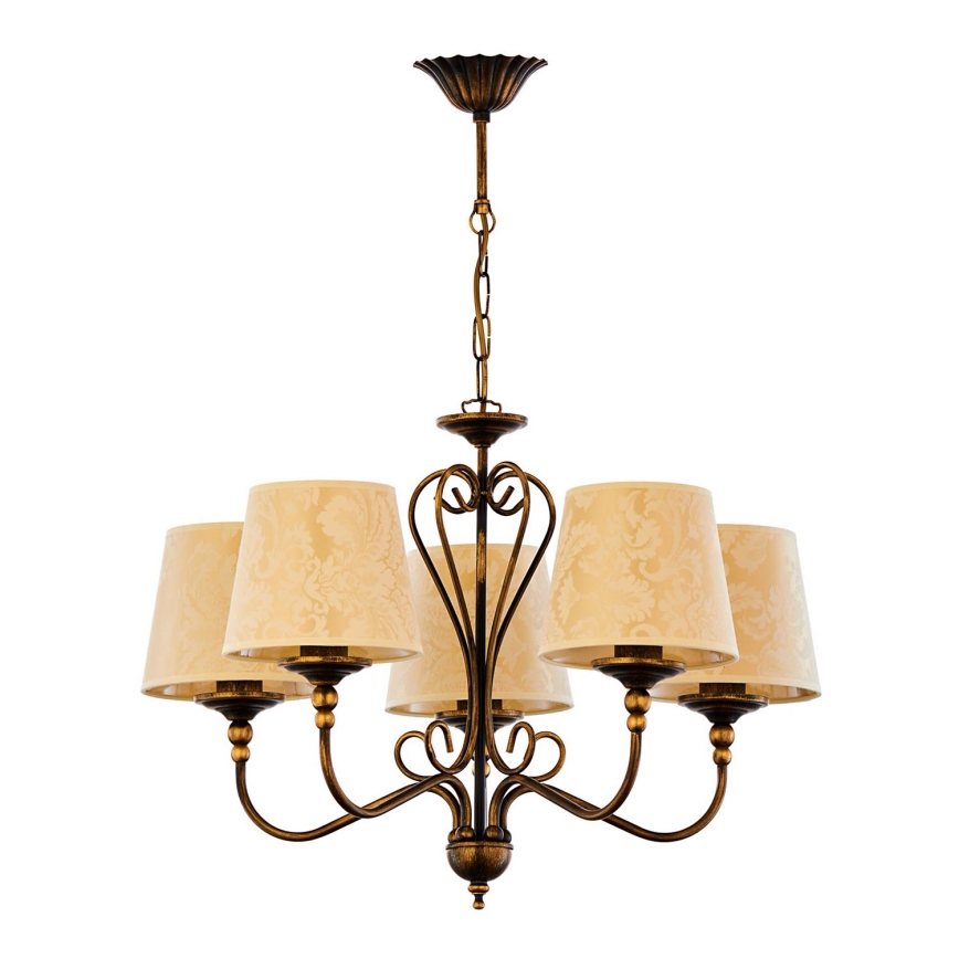 Jupiter 1751 - Chandelier on a chain SOFIA 5xE27/60W/230V