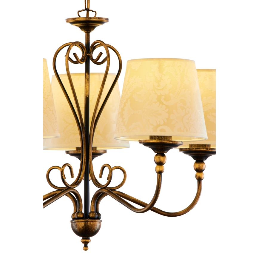 Jupiter 1751 - Chandelier on a chain SOFIA 5xE27/60W/230V