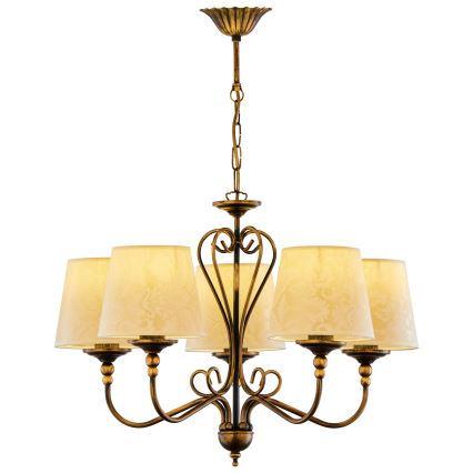 Jupiter 1751 - Chandelier on a chain SOFIA 5xE27/60W/230V
