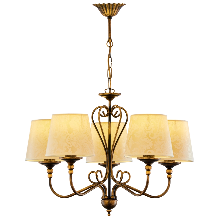 Jupiter 1751 - Chandelier on a chain SOFIA 5xE27/60W/230V