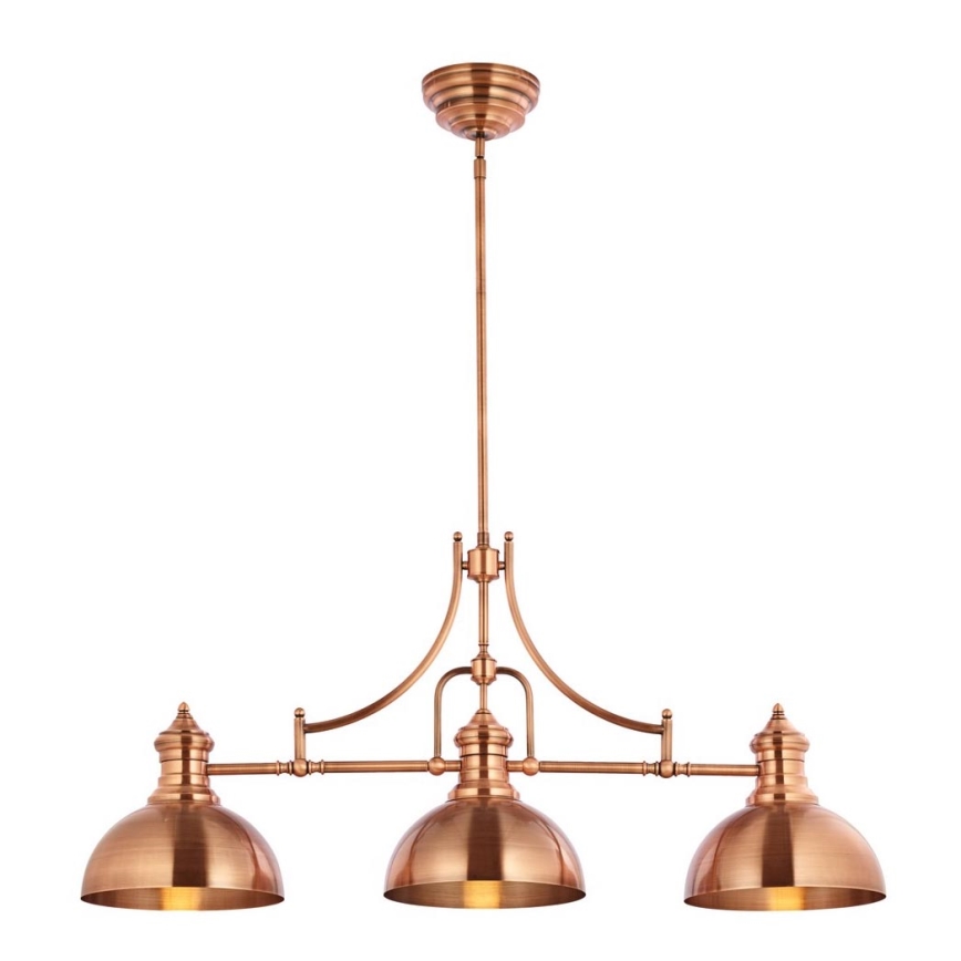 Jupiter 1791 - PT3 - Pendant chandelier PLATINO 3xE27/60W/230V copper