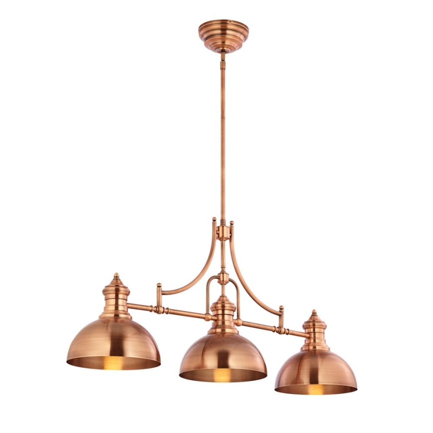 Jupiter 1791 - PT3 - Pendant chandelier PLATINO 3xE27/60W/230V copper
