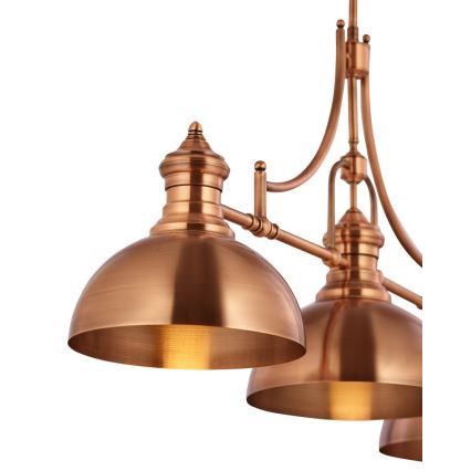 Jupiter 1791 - PT3 - Pendant chandelier PLATINO 3xE27/60W/230V copper