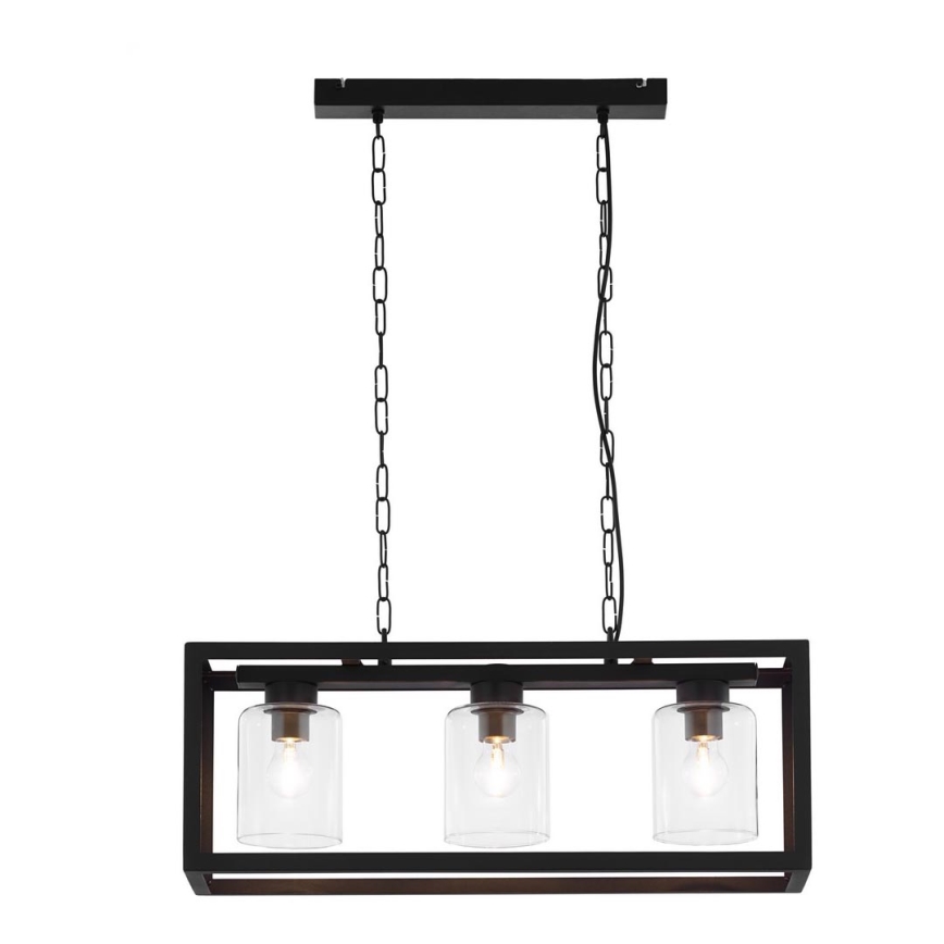 Jupiter 1805 - MC3 - Chandelier on a chain MACARI 3xE27/60W/230V black