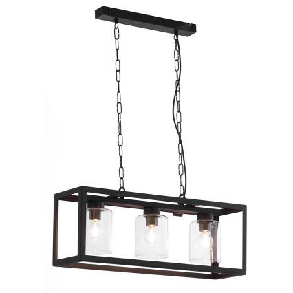 Jupiter 1805 - MC3 - Chandelier on a chain MACARI 3xE27/60W/230V black