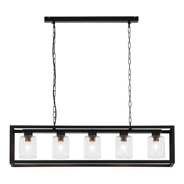 Jupiter 1806 - MC5 - Chandelier on a chain MACARI 5xE27/60W/230V black