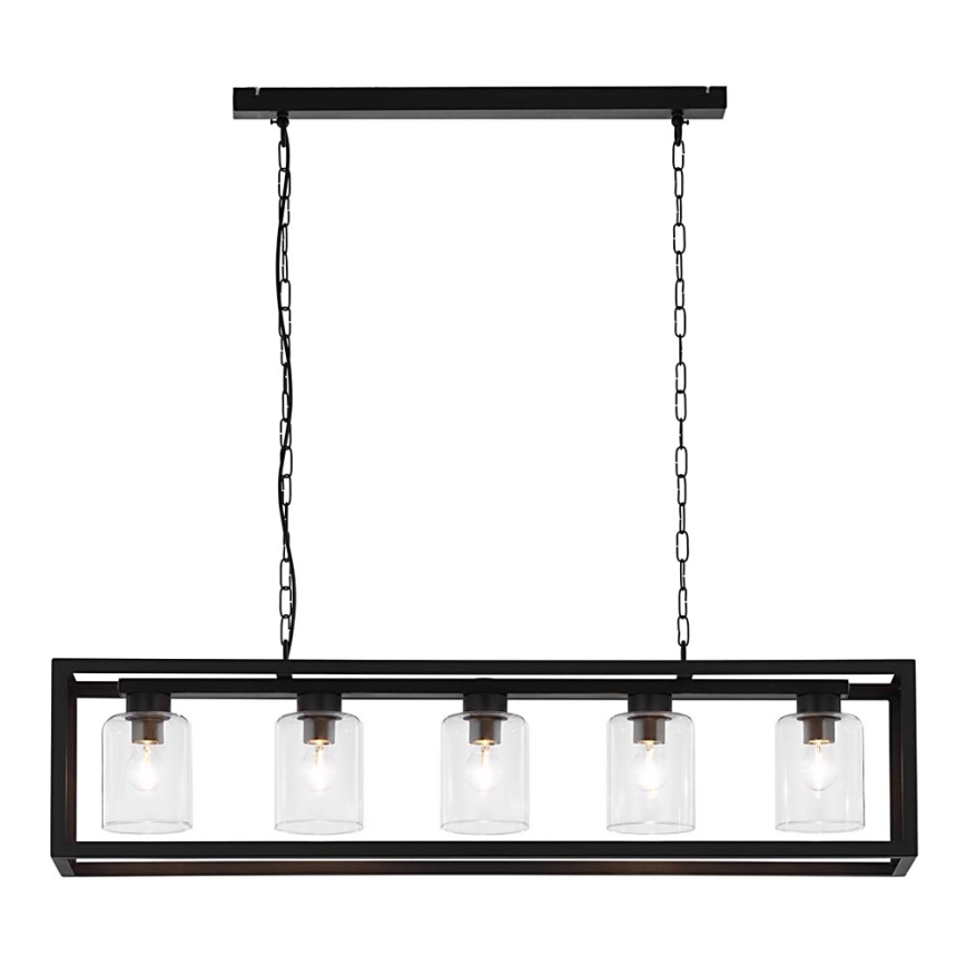 Jupiter 1806 - MC5 - Chandelier on a chain MACARI 5xE27/60W/230V black