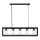 Jupiter 1806 - MC5 - Chandelier on a chain MACARI 5xE27/60W/230V black