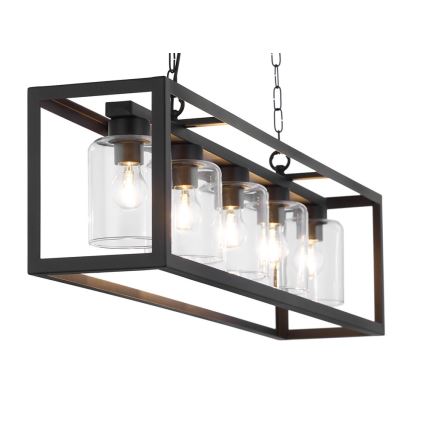 Jupiter 1806 - MC5 - Chandelier on a chain MACARI 5xE27/60W/230V black