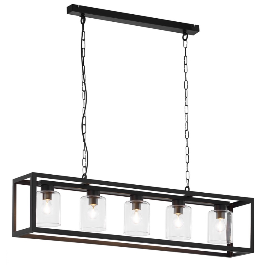 Jupiter 1806 - MC5 - Chandelier on a chain MACARI 5xE27/60W/230V black