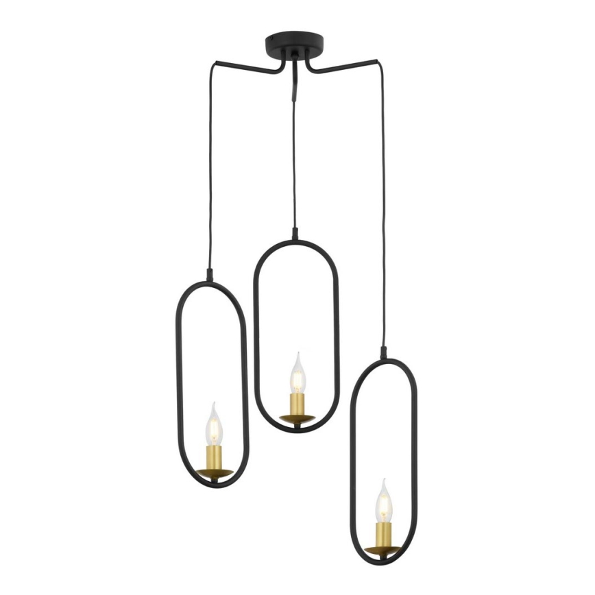 Jupiter 1810 - PI3 E14 - Chandelier on a string PONTI 3xE14/40W/230V black
