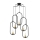 Jupiter 1811 - PI5 E14 - Chandelier on a string PONTI 5xE14/40W/230V black