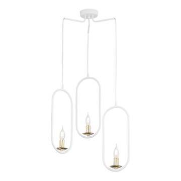 Jupiter 1814 - PI3 E14 - Chandelier on a string PONTI 3xE14/40W/230V white