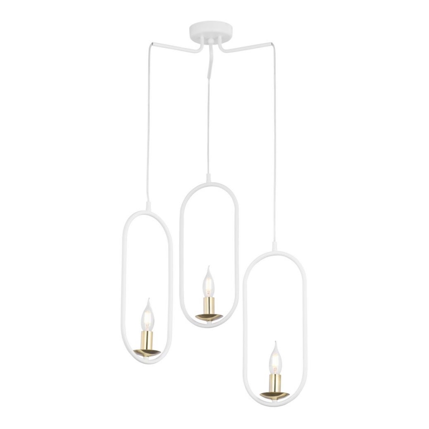 Jupiter 1814 - PI3 E14 - Chandelier on a string PONTI 3xE14/40W/230V white