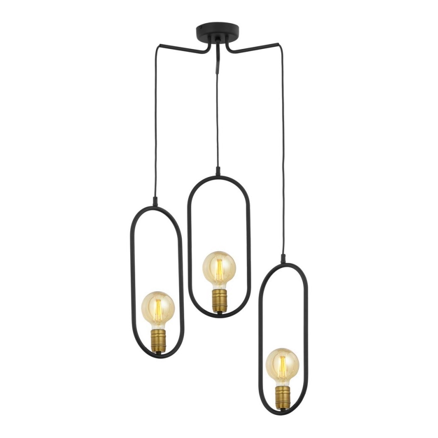 Jupiter 1818 - PI3 E27 - Chandelier on a string PONTI 3xE14/40W/230V black