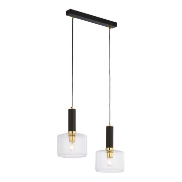 Jupiter 1847 - VA2 - Chandelier on a string VANES 2xE27/60W/230V brass/black