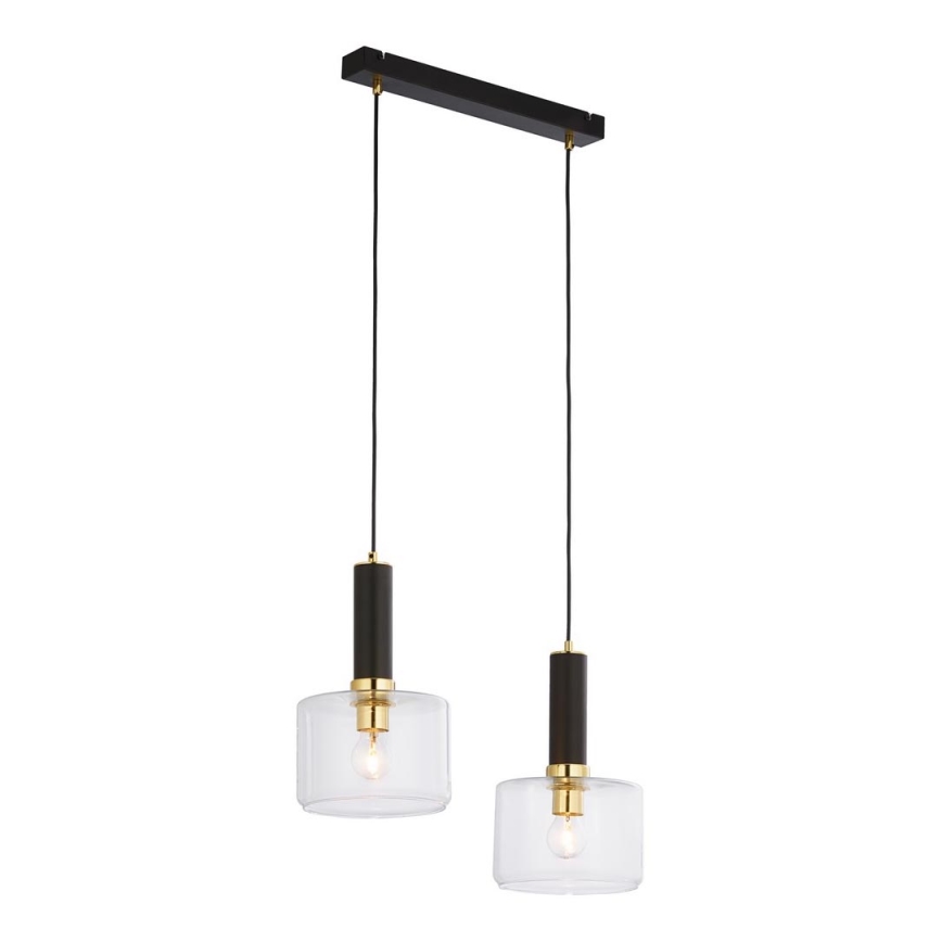 Jupiter 1847 - VA2 - Chandelier on a string VANES 2xE27/60W/230V brass/black