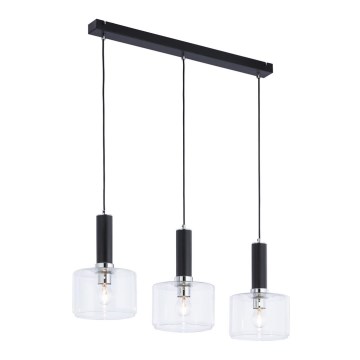 Jupiter 1857 - VA3 - Chandelier on a string VANES 3xE27/60W/230V shiny chrome/black