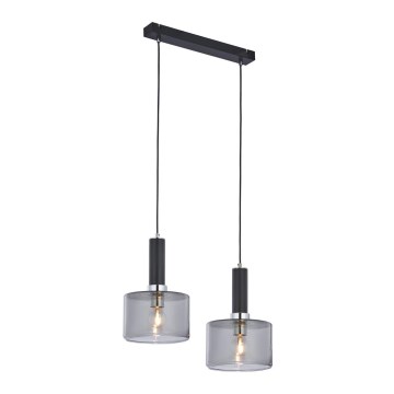 Jupiter 1859 - VA2 - Chandelier on a string VANES 2xE27/60W/230V silver/black