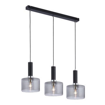 Jupiter 1860 - VA3 - Chandelier on a string VANES 3xE27/60W/230V silver/black