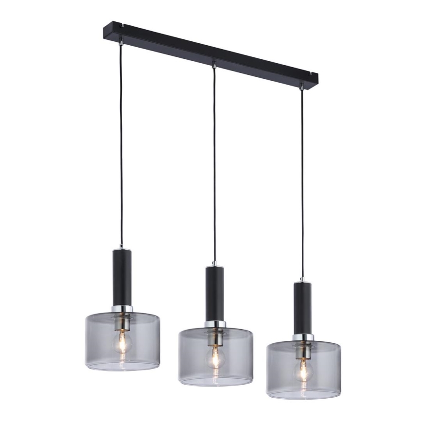 Jupiter 1860 - VA3 - Chandelier on a string VANES 3xE27/60W/230V silver/black