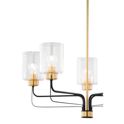 Jupiter 1882 - CERES Rod-Mounted Chandelier 5xE27/15W/230V Gold/Black