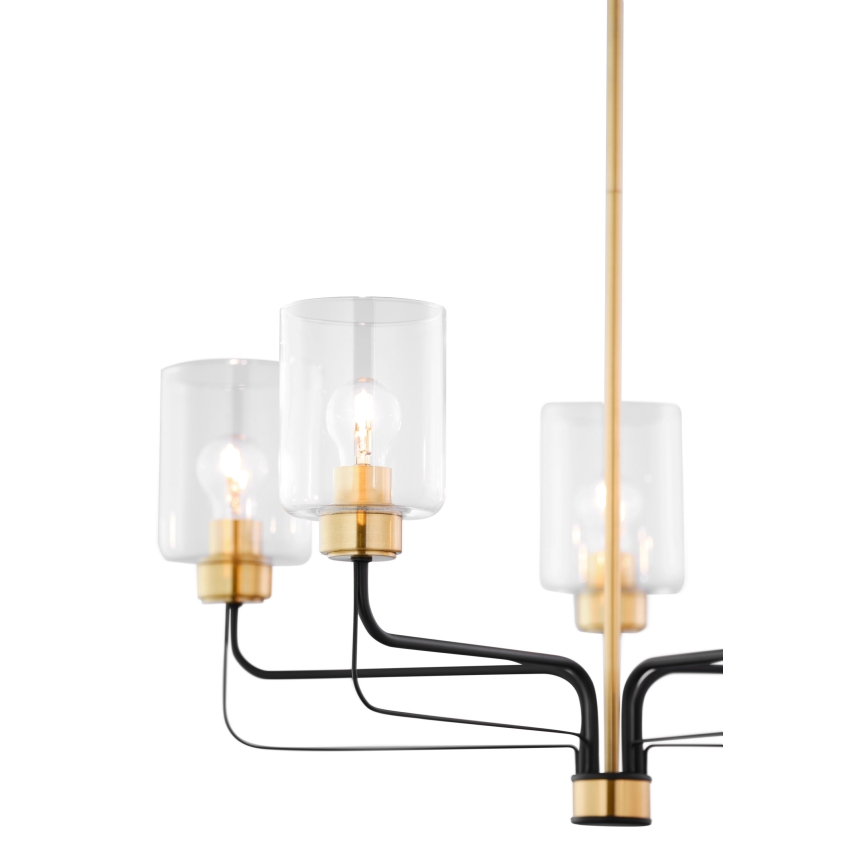 Jupiter 1882 - CERES Rod-Mounted Chandelier 5xE27/15W/230V Gold/Black