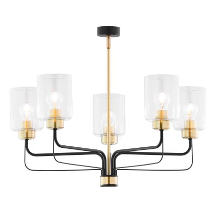 Jupiter 1882 - CERES Rod-Mounted Chandelier 5xE27/15W/230V Gold/Black