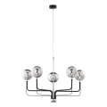 Jupiter 1888 - Cable-hung pendant ERIS 5xG9/14W/230V matte chrome/black/smoked grey