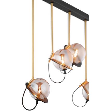 Jupiter 1892 - Chandelier on a pole PLANET 4xG9/10W/230V golden