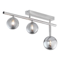Jupiter 1901 - Surface-mounted chandelier NEPTUN 3xG9/14W/230V matte chrome/smoke grey