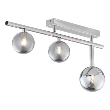 Jupiter 1901 - Surface-mounted chandelier NEPTUN 3xG9/14W/230V matte chrome/smoke grey