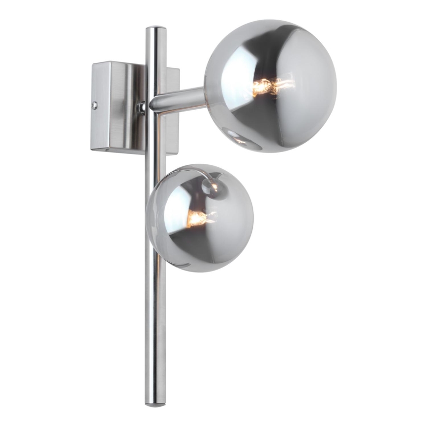Jupiter 1903 - NEPTUN Wall Lamp 2xG9/14W/230V matte chrome/smoked grey