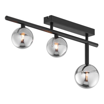 Jupiter 1907 - Surface-mounted chandelier NEPTUN 3xG9/14W/230V black/smoked gray