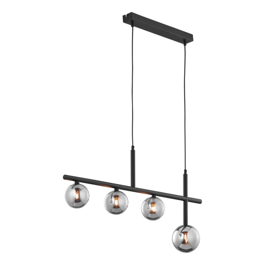 Jupiter 1908 - NEPTUN Cable Pendant Light 4xG9/14W/230V Black/Smoke Grey