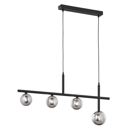 Jupiter 1908 - NEPTUN Cable Pendant Light 4xG9/14W/230V Black/Smoke Grey