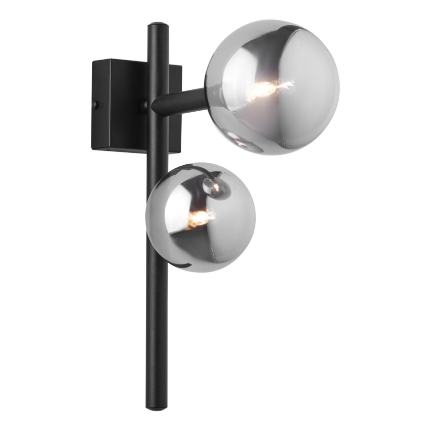 Jupiter 1909 - NEPTUN Wall Light 2xG9/14W/230V Black/Smoky Grey