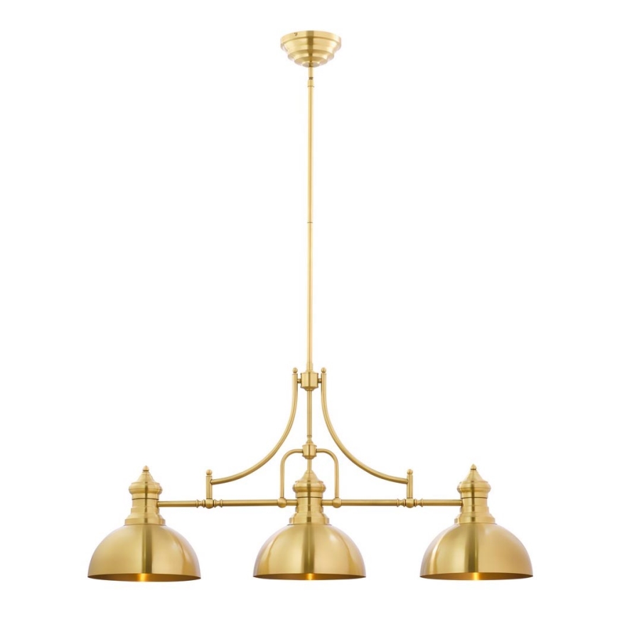 Jupiter 1915 - Chandelier on a pole PLATINO 3xE27/60W/230V brass