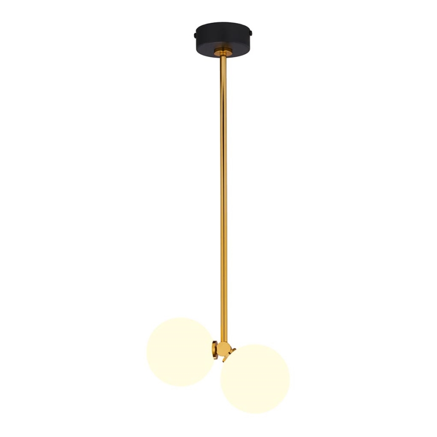 Jupiter 1919 - Chandelier on a pole LUNA 2xG9/40W/230V brass/black