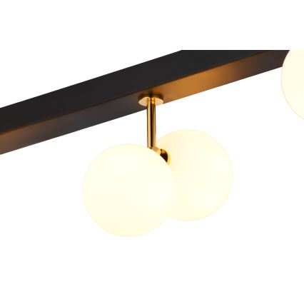 Jupiter 1920 - Surface-mounted chandelier LUNA 6xG9/40W/230V black/brass