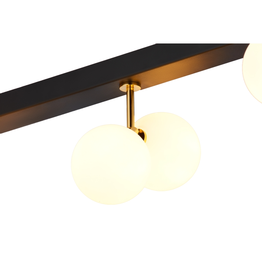 Jupiter 1920 - Surface-mounted chandelier LUNA 6xG9/40W/230V black/brass