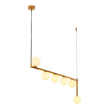 Jupiter 1922 - Chandelier on a string TAIDA 6xG9/40W/230V brass