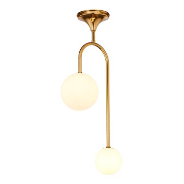 Jupiter 1940 - Surface-mounted chandelier SELEN 2xG9/40W/230V brass