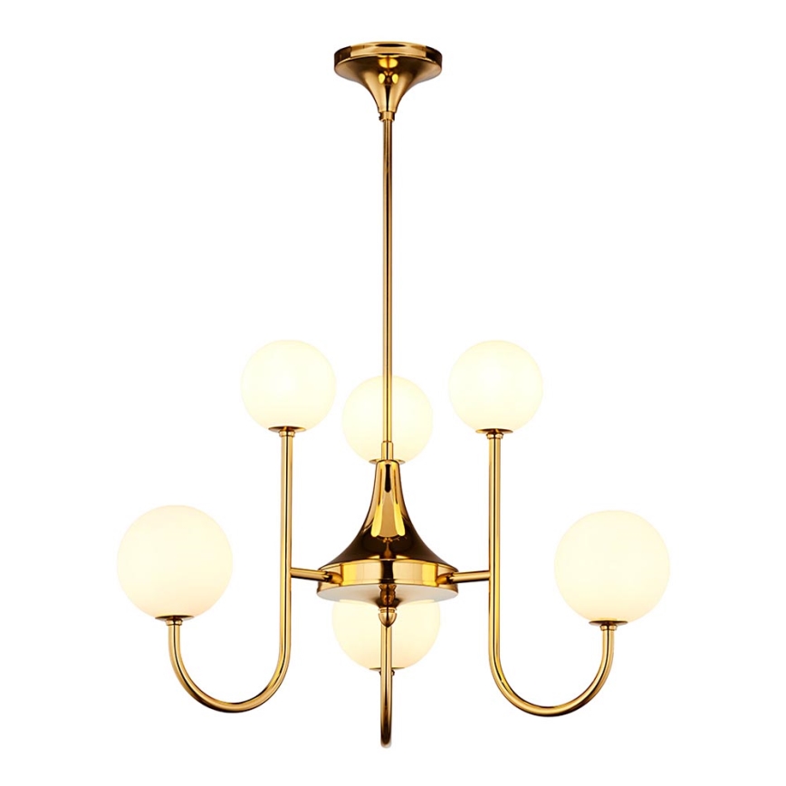 Jupiter 1941 - Chandelier on a pole SELEN 6xG9/40W/230V brass