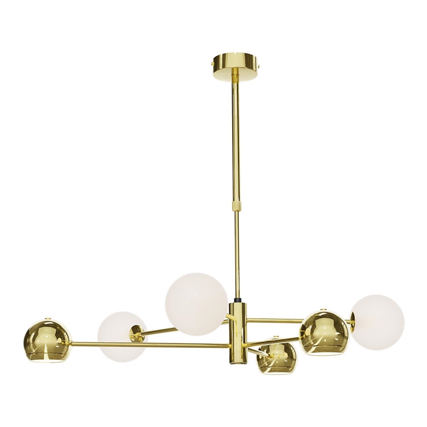 Jupiter 1962 - Chandelier on a pole MOKA 3xGU10/10W/230V + 3xG9/10W/230V gold/white